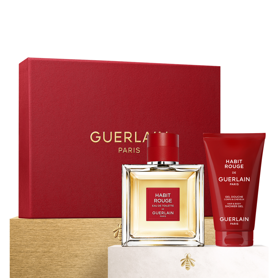 HABIT ROUGE DE GUERLAIN PARIS - COFFRET EAU DE TOILETTE (Voir l'image 1/2)