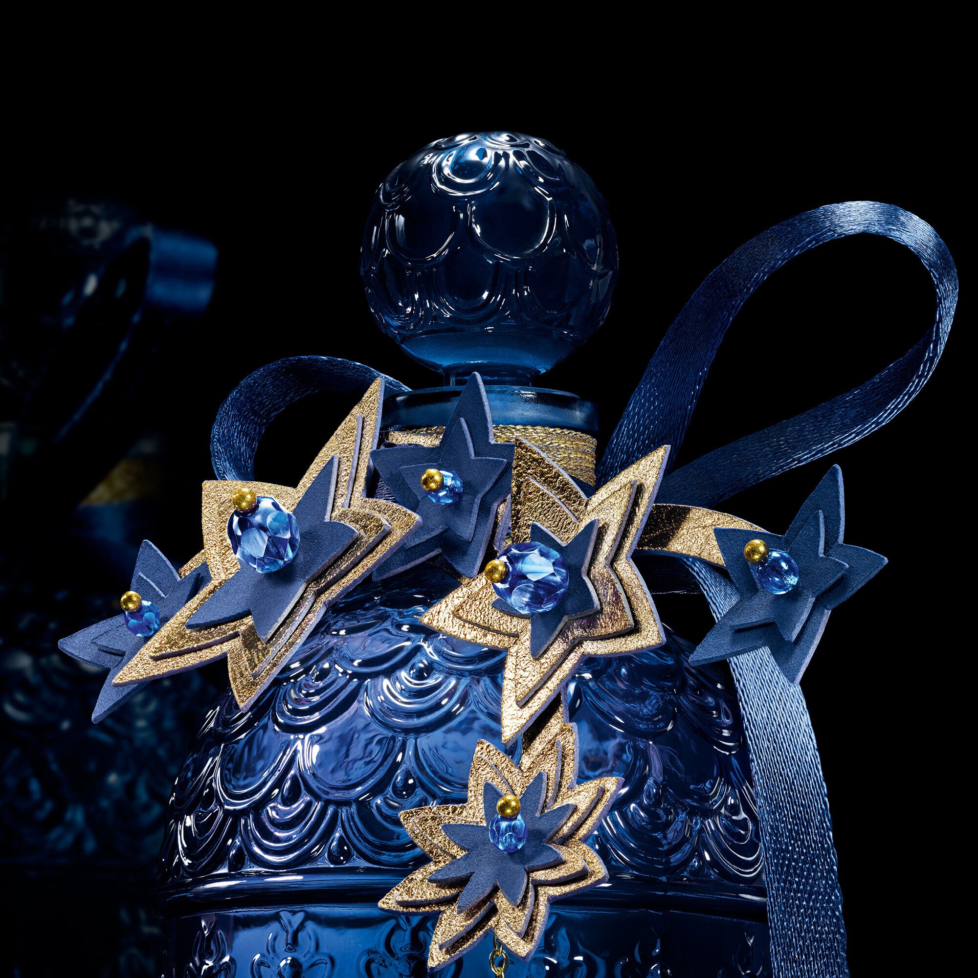 GUERLAIN ネイビー　Flower Vase EXCEPTIONAL RENDEZVOUS ⋅ AMOUR CÉLESTE ⋅ GUERLAIN