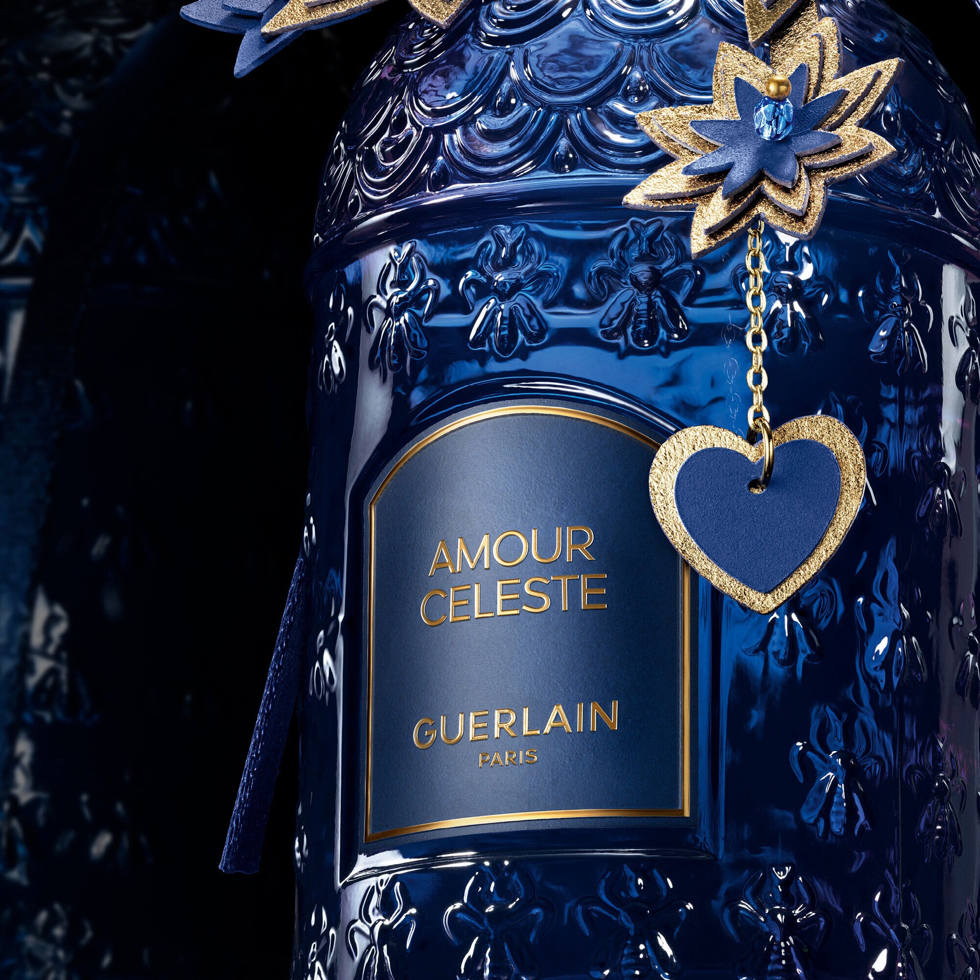 GUERLAIN ネイビー　Flower Vase EXCEPTIONAL RENDEZVOUS ⋅ AMOUR CÉLESTE ⋅ GUERLAIN