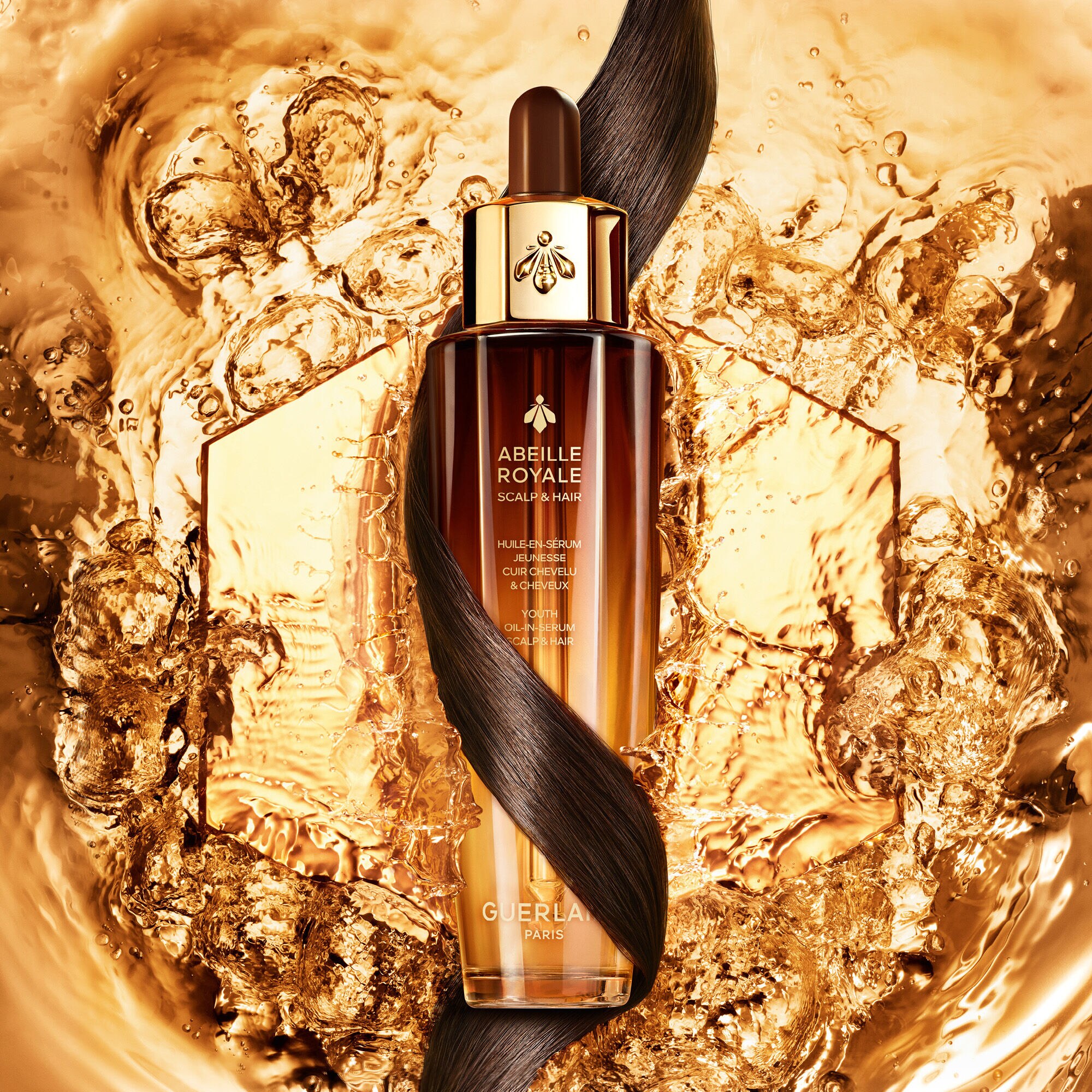 GUERLAIN ABEILLE E 美容液 30ml Abeille Royale ⋅ YOUTH OIL-IN-SERUM SCALP & HAIR ⋅ GUERLAIN